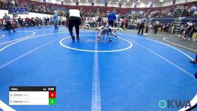 58 lbs Round Of 16 - Kandon Doran, Choctaw Ironman Youth Wrestling vs Ty Dennis, Marlow Outlaws