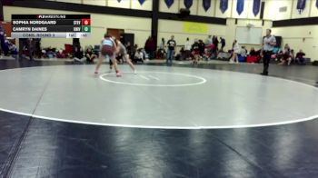 120lbs Cons. Round 3 - Camryn Daines, University (Girls) vs Sophia Nordgaard, Stevenson (Girls)