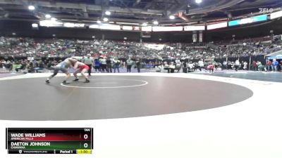 144 lbs Semifinal - Daeton Johnson, Chiawana vs Wade Williams, American Falls