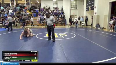 115 lbs Quarterfinal - Vann Thomas, Reeltown vs Luke Robbins, St James