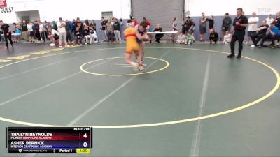 150 lbs Quarterfinal - Thailyn Reynolds, Pioneer Grappling Academy vs Asher Bernick, Interior Grappling Academy