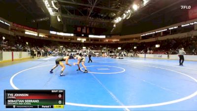 126 lbs Champ. Round 2 - Sebastian Serrano, Sahuarita High School vs Tye Johnson, Casteel