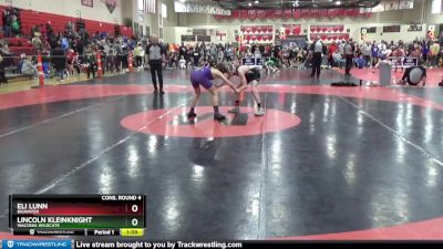 90 lbs Cons. Round 4 - Lincoln Kleinknight, Waconia Wildcats vs Eli Lunn, BigWater