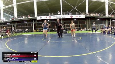 142 lbs Round 5 (6 Team) - Paisley DeNault, Michigan vs Clancy Meyer, North Dakota