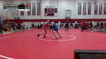 197 lbs Quarterfinal - Asaiah Kamplain, Corban University vs Jonas Baekkelund, Clackamas Community College