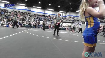 37/40 lbs Rr Rnd 4 - Riley Tarwater, Eufaula Ironheads Wrestling Club vs Ella Weldon, Noble Takedown Club
