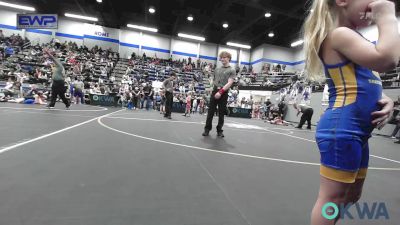 37/40 lbs Rr Rnd 4 - Riley Tarwater, Eufaula Ironheads Wrestling Club vs Ella Weldon, Noble Takedown Club