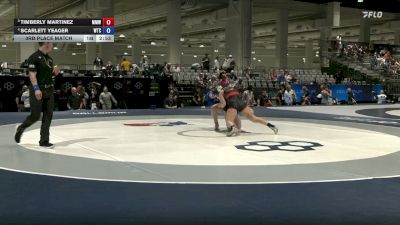 145 lbs 3rd Place Match - Timberly Martinez, MJ Mustangs Wrestling vs Scarlett Yeager, Wichita Training Center