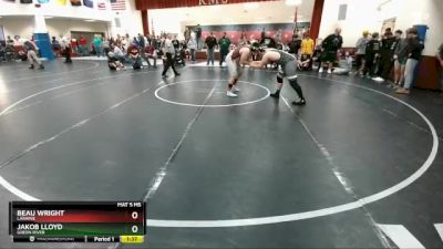215 lbs Semifinal - Jakob Lloyd, Green River vs Beau Wright, Laramie