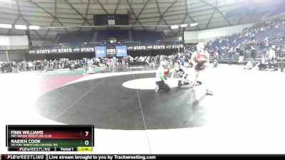 126 lbs 1st Place Match - Raiden Cook, Victory Wrestling-Central WA vs Finn Williams, Mat Demon Wrestling Club