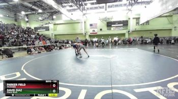 132 lbs Quarterfinal - David Diaz, EAGLE ROCK vs Parker Field, Palisades