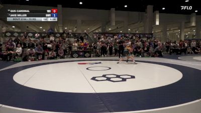 70 kg Quarters - Gus Cardinal, Valiant Wrestling Club vs Jake Miller, Broken Arrow Wrestling Club