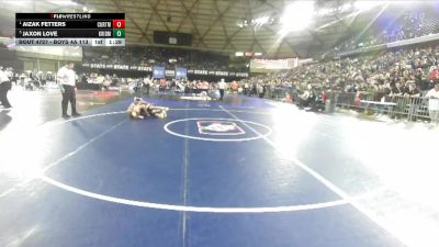 Boys 4A 113 lbs Semifinal - Aizak Fetters, Curtis vs Jaxon Love, Kentridge