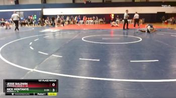 165 lbs Finals (2 Team) - Jesse Baldwin, Johnson & Wales 2 vs Nick Montanye, Messiah 2