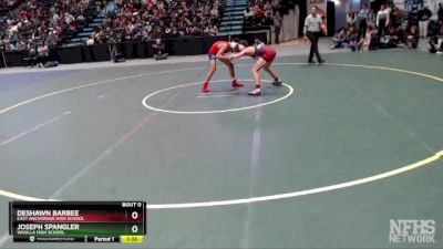 130 lbs 1st Place Match - Deshawn Barbee, East Anchorage High School vs JOSEPH SPANGLER, Wasilla High School