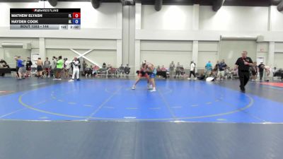 144 lbs Cons. Round 2 - Mathew Elyash, FL vs Hayden Cook, AL