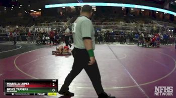 100 lbs Quarterfinal - Miabella Lopez, Freedom (Orlando) vs Bryce Travers, Melbourne