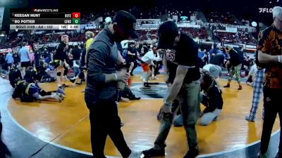 AA - 103 lbs Quarterfinal - Keegan Hunt, Butte vs Bo Potter, Great Falls / MSDB