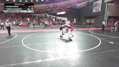 125 lbs Cons. Round 5 - Holden Lomax, Spencer Columbus vs Corbyn Holdeman, CrassTrained: Weigh In Club