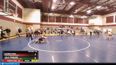 92 lbs Round 2 - Cruz Pankake, Grantsville Wrestling Club vs Lucien Fuga, Ravage Wrestling Club