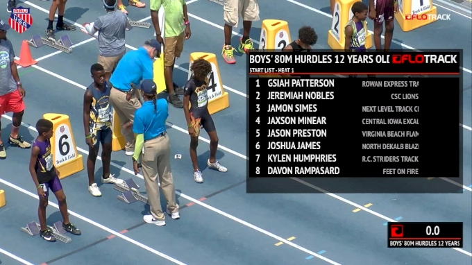 Boys' 80m Hurdles, Semifinals 1 - Age 12