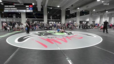 65 lbs Cons. Round 2 - Evan Onstad, UW-Whitewater vs Sabian Russell, Hawks Wrestling Club