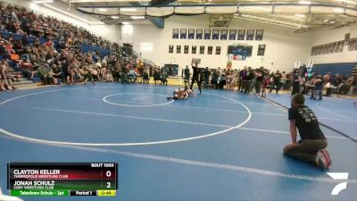 102-110 lbs Round 1 - Clayton Keller, Thermopolis Wrestling Club vs Jonah Schulz, Cody Wrestling Club