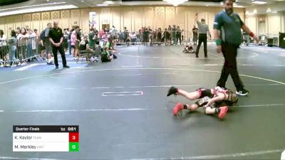 43 lbs Quarterfinal - Kashton Kaylor, Team Aggression vs Morgan Merkley, Uintah WC