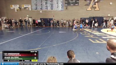 43-44 lbs Round 2 - Ivy Greenwood, Steelclaw Wrestling Club vs Ryker Salcedo, Punisher Wrestling Company