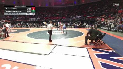 3A 215 lbs 1st Place Match - Kai Calcutt, Wilmette (Loyola Academy) vs Charles Walker, Joliet (Central)