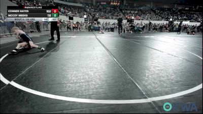 55 lbs Round Of 32 - Conner Hayes, Weatherford Youth Wrestling vs McCoy Meeks, Tiger Trained Wrestling
