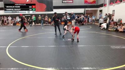 60 lbs Round 3 - Nicholas Ward, Knights Youth Wrestling vs Gabryel Baxley, West Wateree Wrestling Club