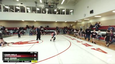 108 lbs Cons. Round 3 - Cohen Wells, Ascend Wrestling Academy vs Nash Zender, Piranha Wrestling Club