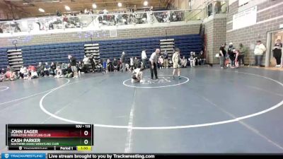 115 lbs Round 3 - Cash Parker, Southern Idaho Wrestling Club vs John Eager, Middleton Wrestling Club