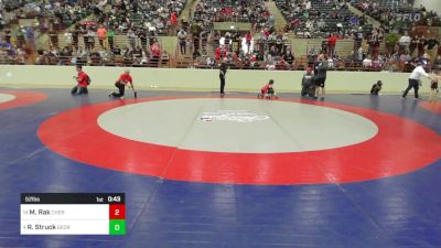 52 lbs Consi Of 8 #2 - Malakai Rak, Cherokee Jr Warrior Wrestling vs Reid Struck, Georgia