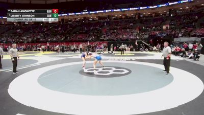 125 lbs Champ. Rd Of 16 - Liberty Johnson, Clermont NE vs Sarah Amonette, Olen. Orange
