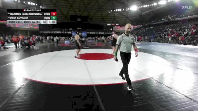 Boys 2A 285 lbs Cons. Round 1 - Eric Antonio, Lynden vs Maximus (Max) Whitehall, Black Hills