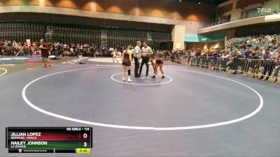 125 lbs Cons. Round 2 - Grace Cory, Culver vs Juliana Garcia, Lincoln (Stockton)