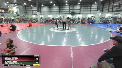 85 lbs Round 2 (6 Team) - Kason Wesby, FCA WRESTLING vs Evan Carter, GREAT NECK WC - GREEN