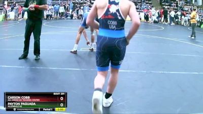 130 lbs Champ. Round 2 - Payton Paguada, Allendale HS vs Carson Cobb, All American Training Center