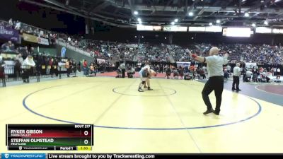 3A 160 lbs Quarterfinal - Ryker Gibson, Marsh Valley vs Steffan Olmstead, Fruitland