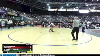 3A 160 lbs Quarterfinal - Ryker Gibson, Marsh Valley vs Steffan Olmstead, Fruitland