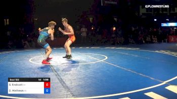 160 lbs 7th Place - Gunner Endicott, Ohio vs Dawson Mathews, Georgia