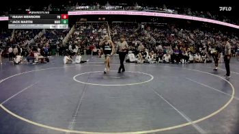 1A 150 lbs Semifinal - Isaiah Mewborn, Pamlico County High School vs Jack Martin, Mount Airy High School