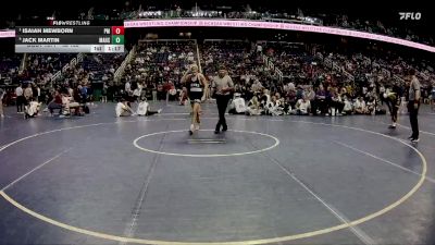 1A 150 lbs Semifinal - Isaiah Mewborn, Pamlico County High School vs Jack Martin, Mount Airy High School