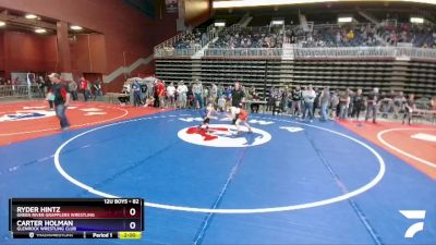 82 lbs Champ. Round 1 - Ryder Hintz, Green River Grapplers Wrestling vs Carter Holman, Glenrock Wrestling Club