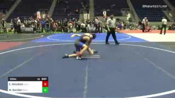 102 lbs Consolation - Elias Mendiola, Sanya Fe vs Mason Savidan, Sunkist Kids / Monster Garage