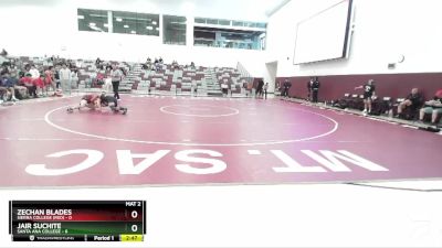 133 lbs Finals (2 Team) - Zechan Blades, Sierra College (RED) vs Jair Suchite, Santa Ana College