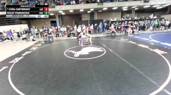 115 lbs Champ. Round 3 - Lydia Cartwright, Sandwich vs Violet Pennington, Pekin