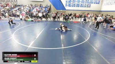 85 lbs Quarterfinal - River Knight, Sanderson Wrestling Academy vs Kutter Wade, Wasatch Wrestling Club